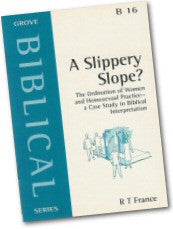 B 16 A Slippery Slope? The Ordination of Women and Homosexual Practice - a Case Study in Biblical Interpretation (2000)